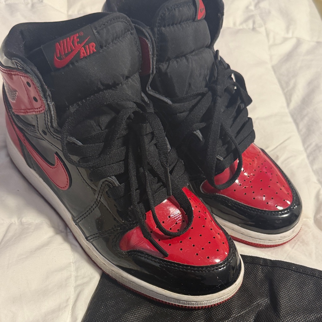 Jordan ' Black/Red High-Top Sneakers